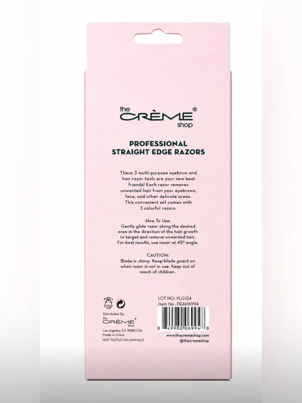The Crème Shop Pink Professional Straight Edge Razors - 3-Pack